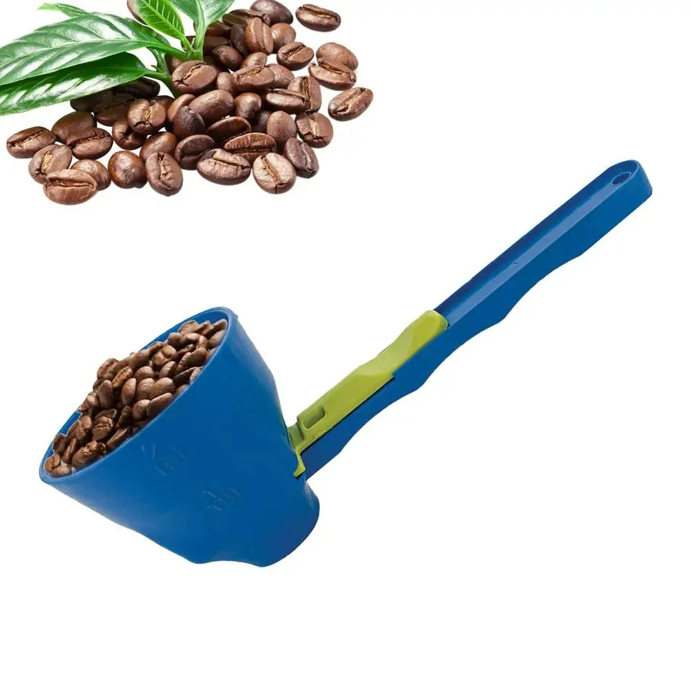 Protein powder scoop and funnel for coffee