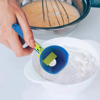 Protein powder scoop and funnel for coffee